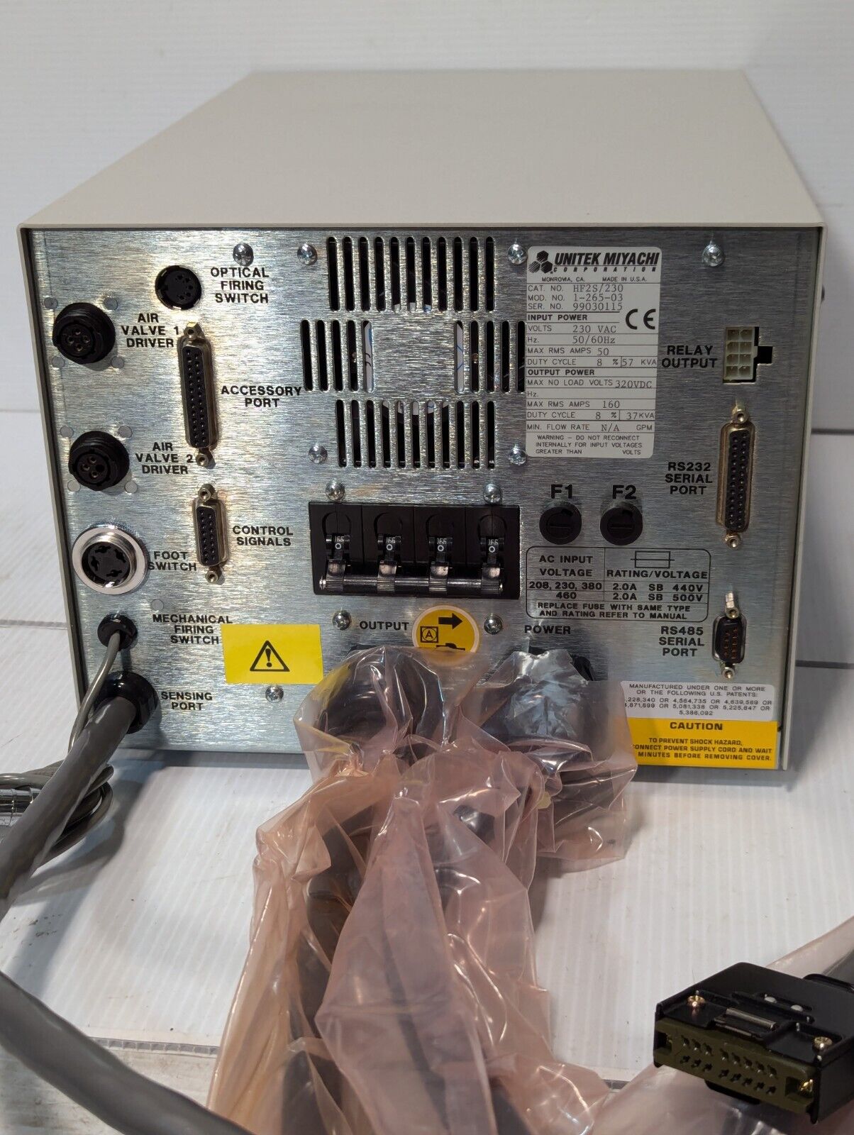 Unitek Miyachi HF2S/230, 1-265-03 2KHz high-freq resistance welding power supply