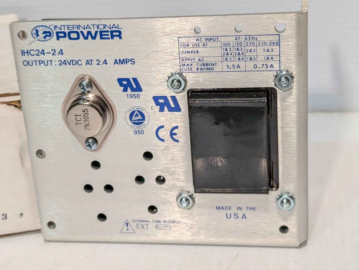 International Power IHC24-2.4 power supply, +24VDC@2.4A output - Free Shipping