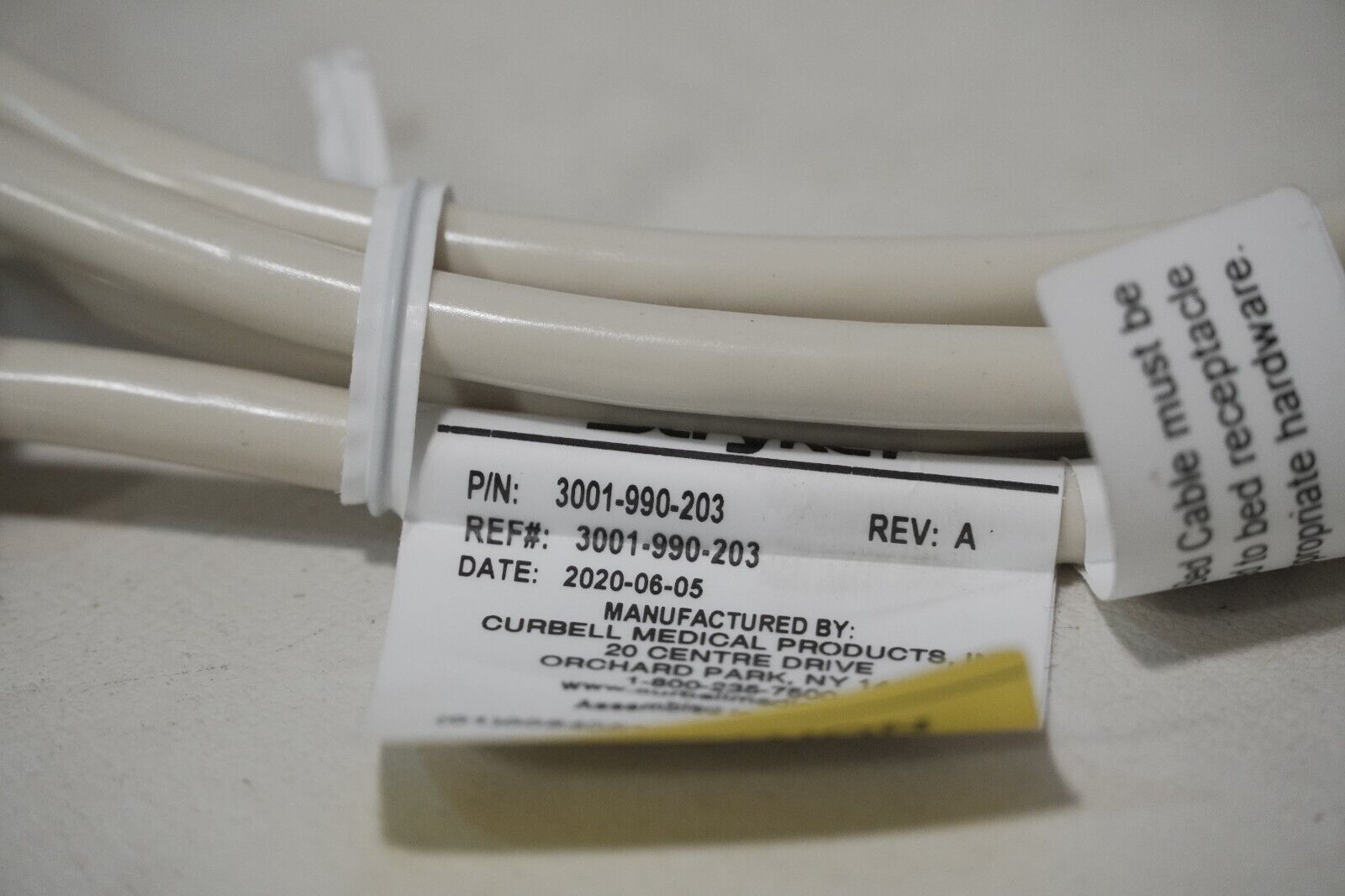 Stryker 3001-990-203 bed cable, Curbell