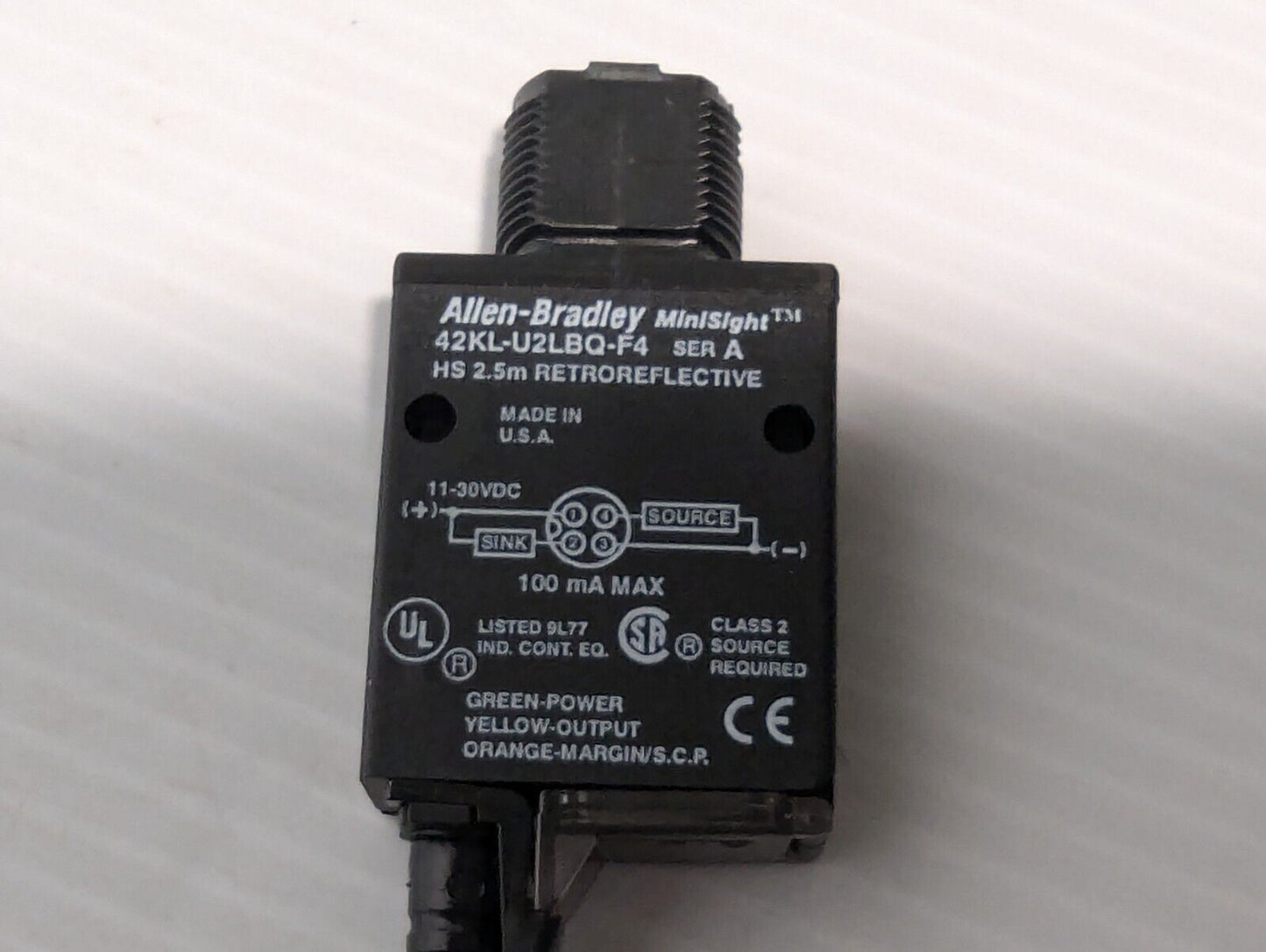 NOS Allen-Bradley 42KL-U2LBQ-F4 Series A Minisight Photoelectric Switch Sensor