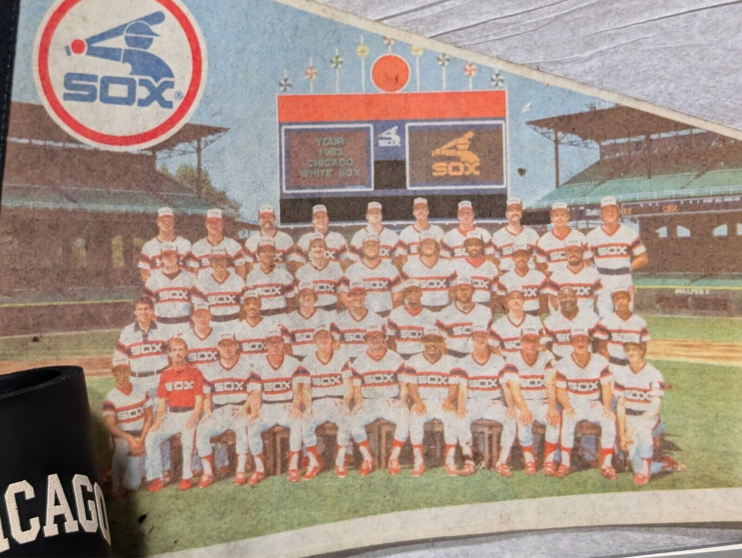 24 Pieces Chicago White Sox Championship Memorabilia 1983 2005 Cup Pennant Bat
