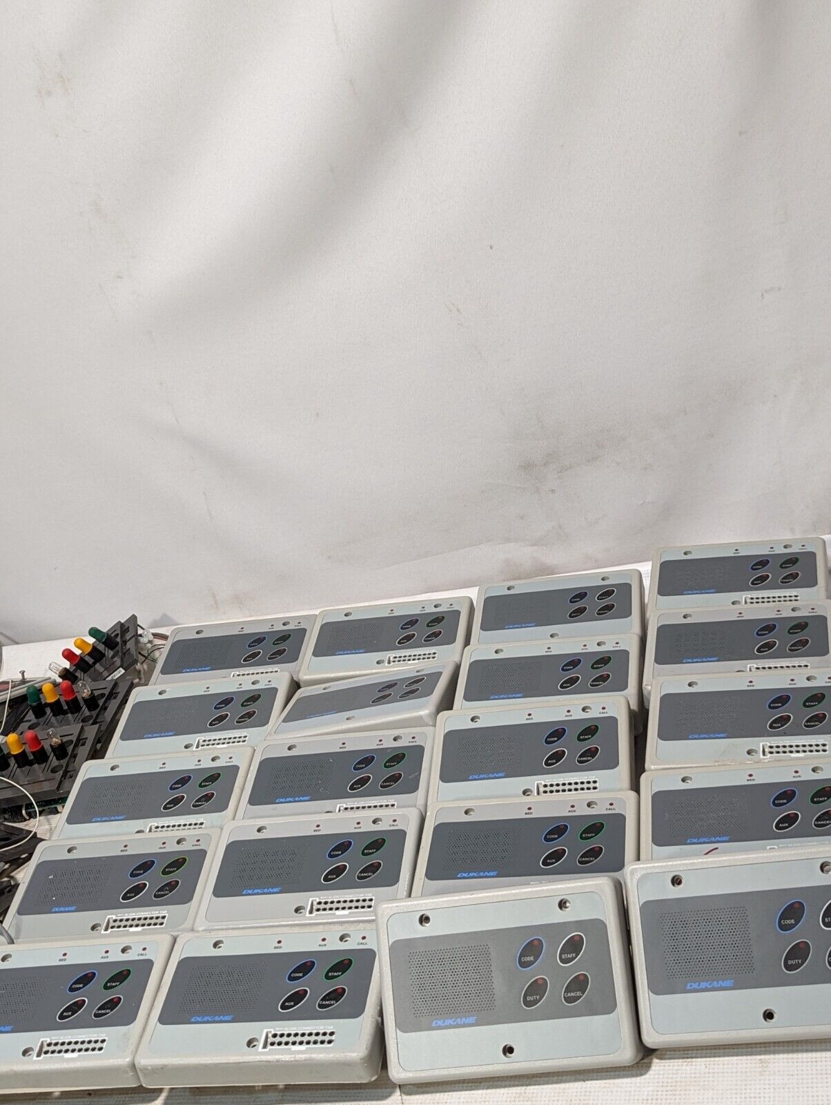 Lot of assorted Dukane nurse call station components: 4A2481B, 18B424, 9B2105