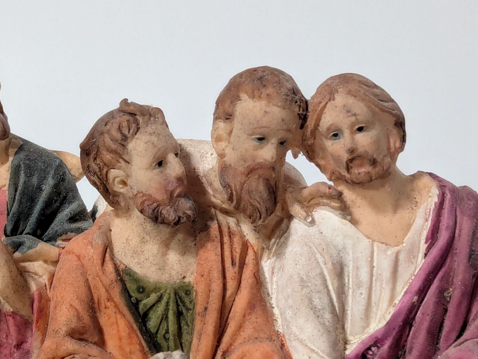 The Last Supper Jesus & Disciples Sculpture Christian Decor 14.5" L, 5" H, 4" W