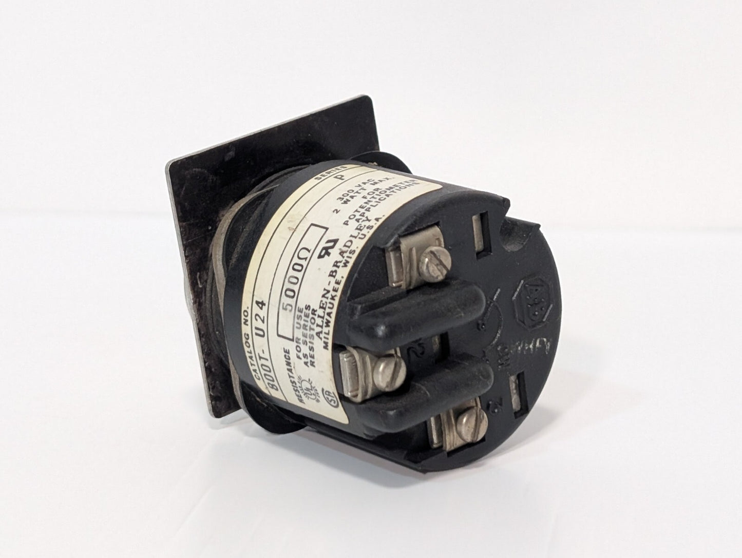 Allen Bradley 800T-U24 Series P Potentiometer 5000 OHMS 2W Max 300 VAC AB
