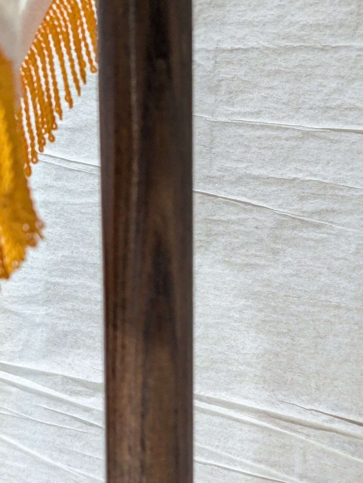 3' x 5' Indoor Christian Flag With Gold Fringe and Wooden Flag Pole 96" H