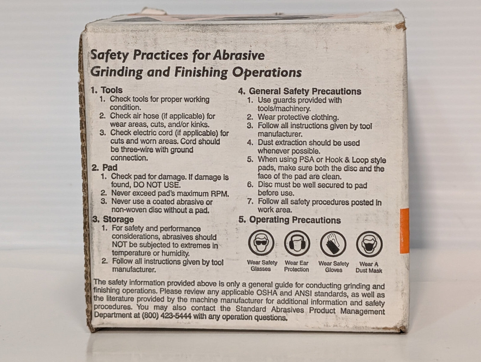 Standard Abrasives 100 Count 710652 Straight Cartridge Rolls, 1/2x1x1/8, 240 AO