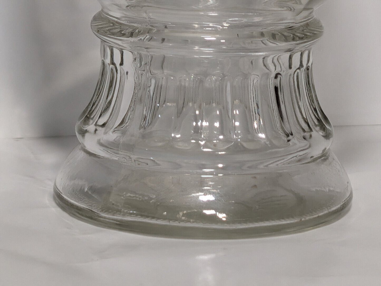 Vintage Clear Glass Apothecary Jar, Vase, No lid, 8" Height, 4" Diameter