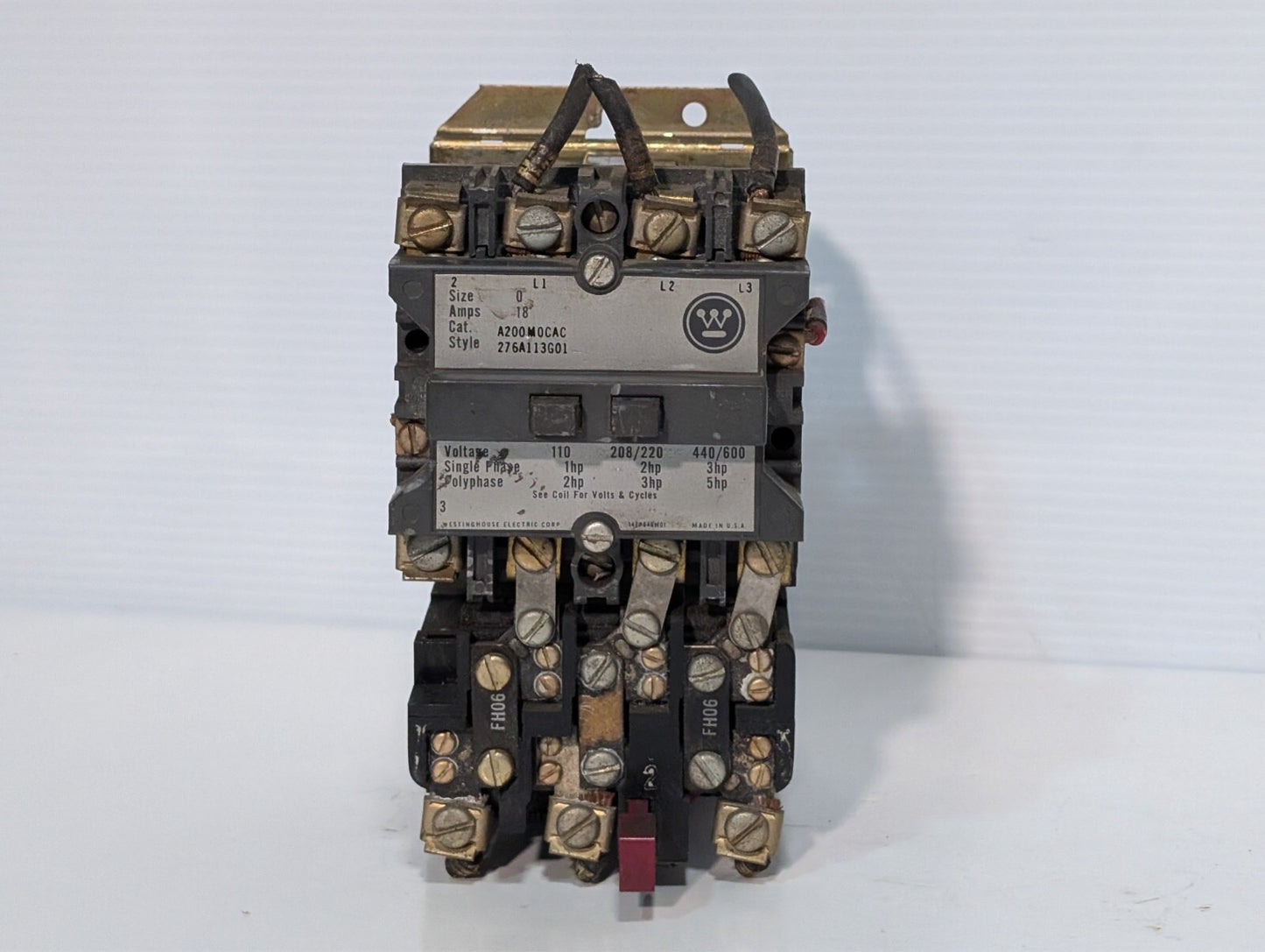 Westinghouse A200M0CAC Size 0 3-Pole Motor Starter