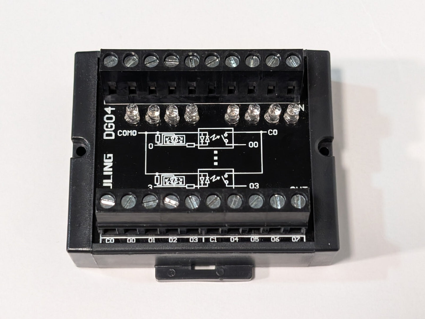 2) JLING DG04 8-Channel NPN to PNP Signal Converter 10-28VDC 10KHz Max Frequency