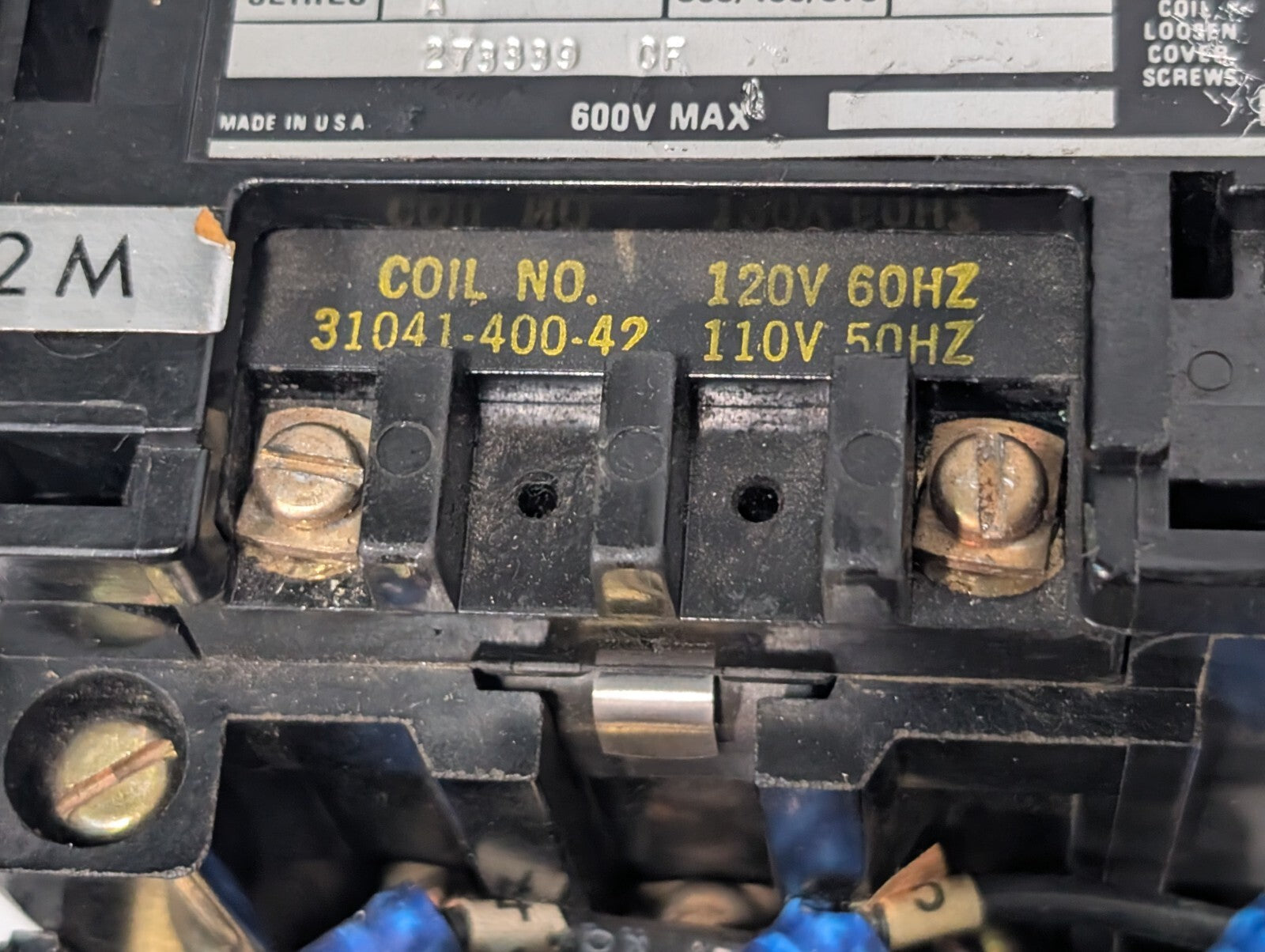 Square D 8536SC03 motor starter, NEMA Size 1, 3 Phase with 31041-400-42 Coil