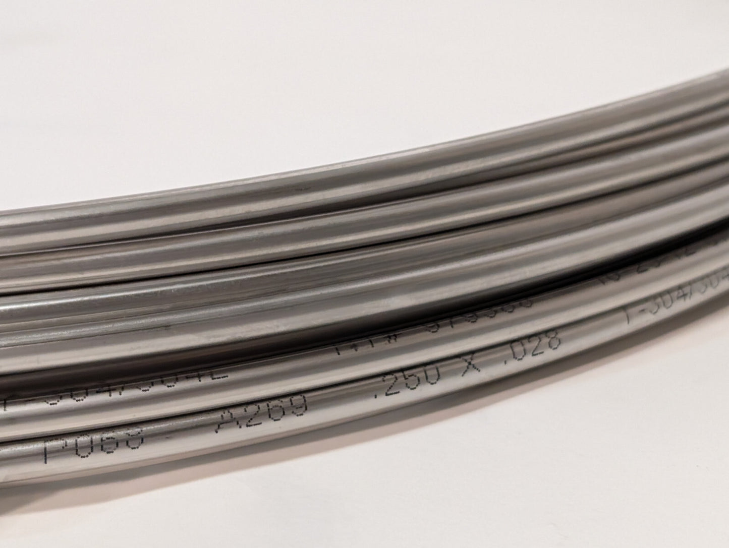 McMaster-Carr 8989K931 Welded Type 304 Stainless Steel Tubing 1/4"OD, 100ft Coil