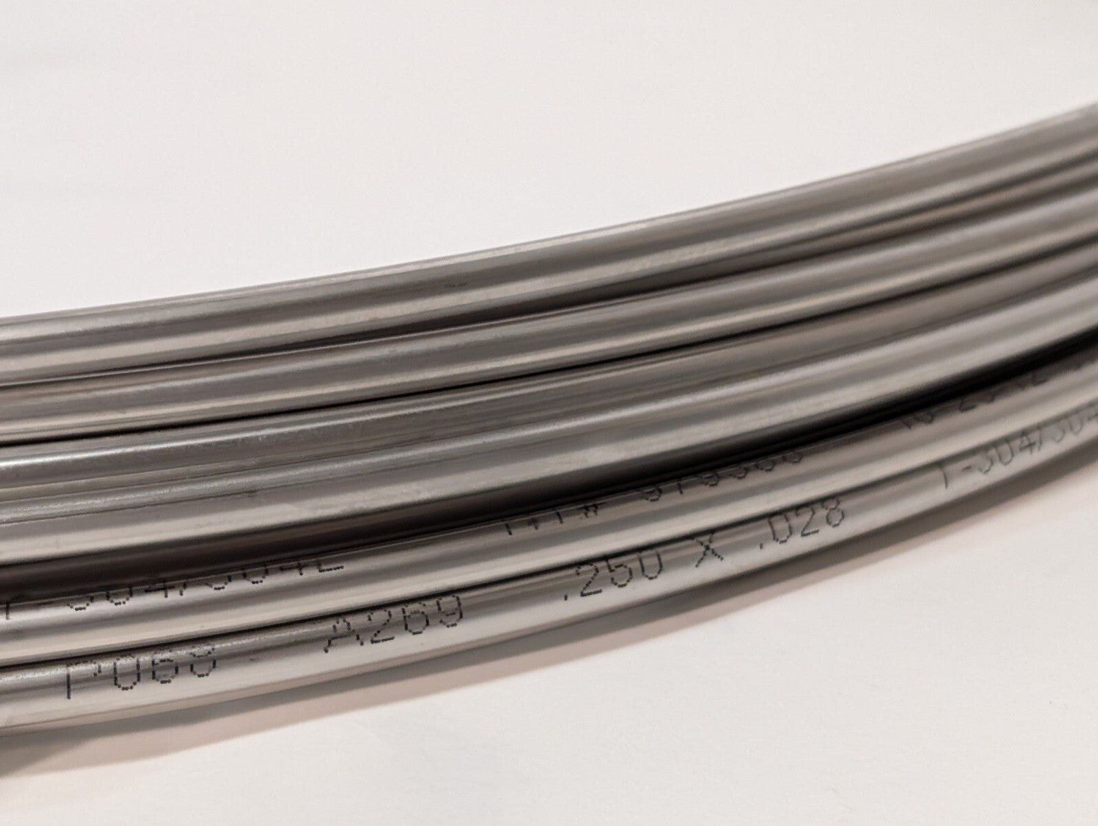 McMaster-Carr 8989K931 Welded Type 304 Stainless Steel Tubing 1/4"OD, 100ft Coil