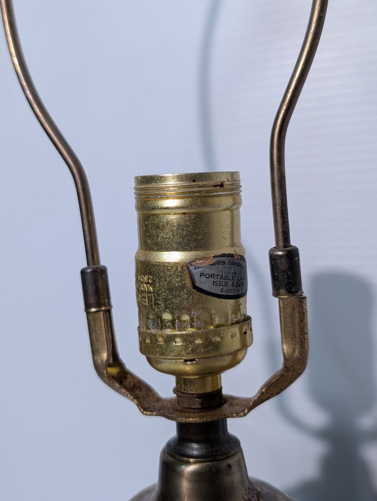 Vintage Solid Brass Table Lamp Mid-Century Modern 29" Tall