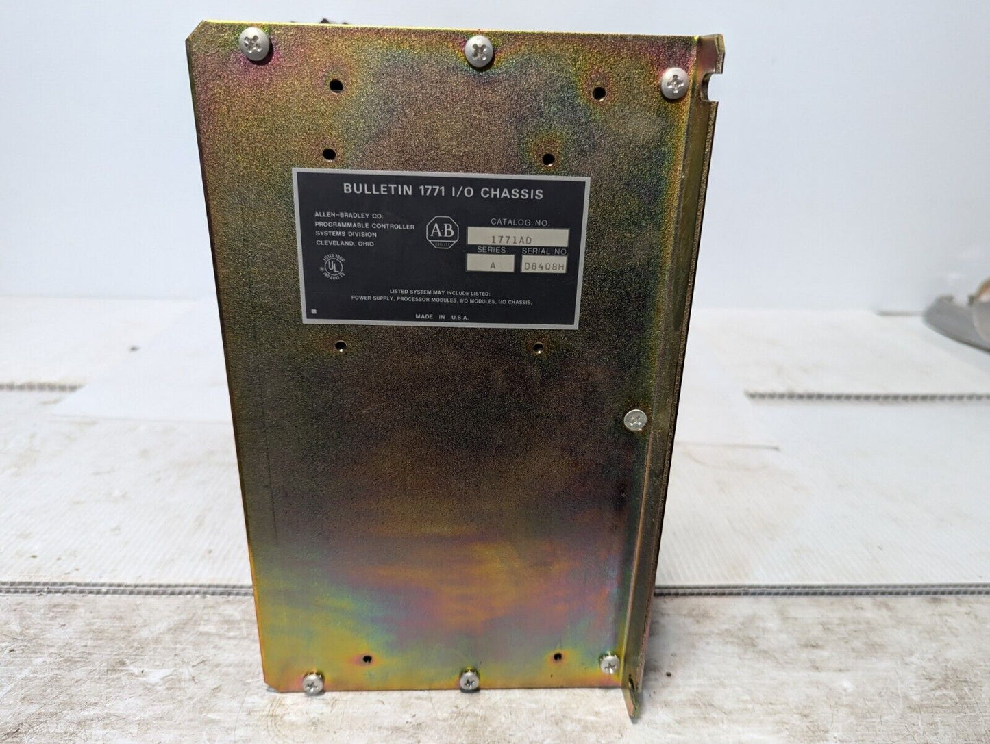 AB Bulletin 1771AD 16 Slot I/O Chassis w/Modules and PLC-2/15 Controller