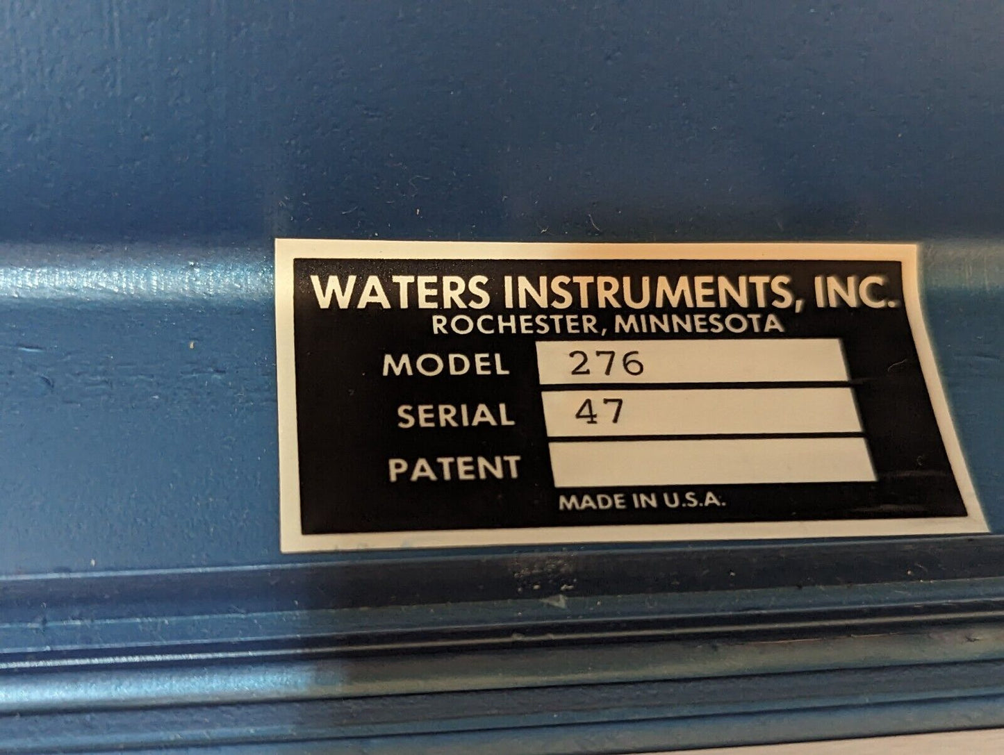 Waters Instruments 276 calibrator, pressure, sphygmomanometer