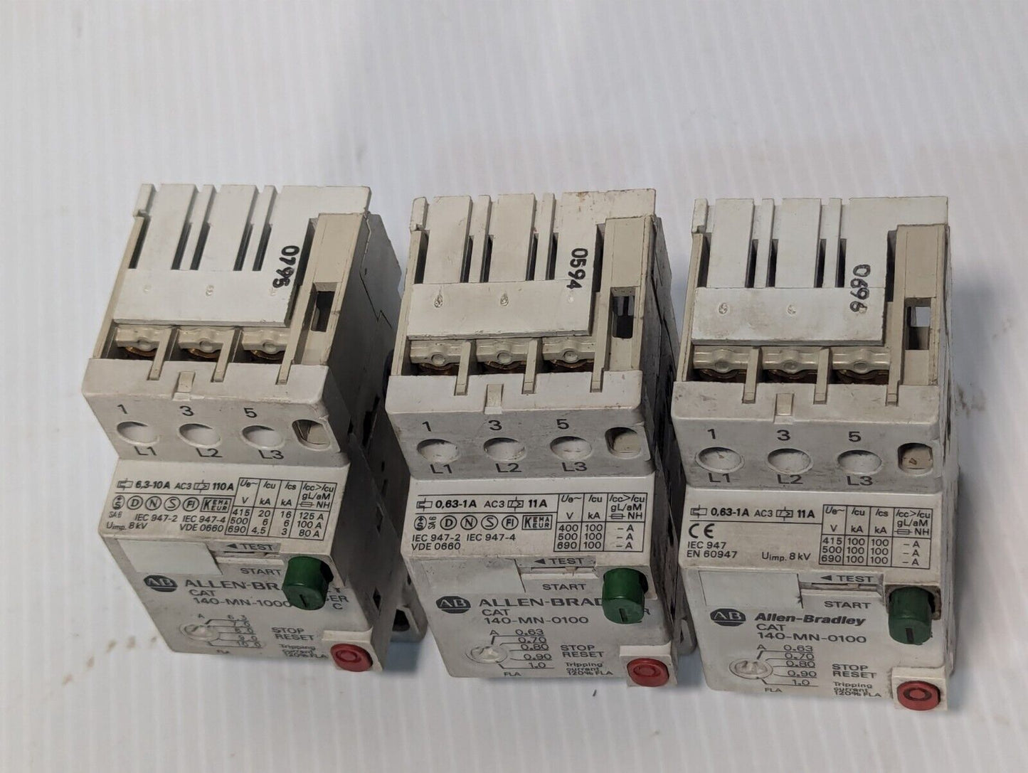 Allen Bradley 140-MN-0100 SER C manual motor starter, 0.63A - Free Shipping