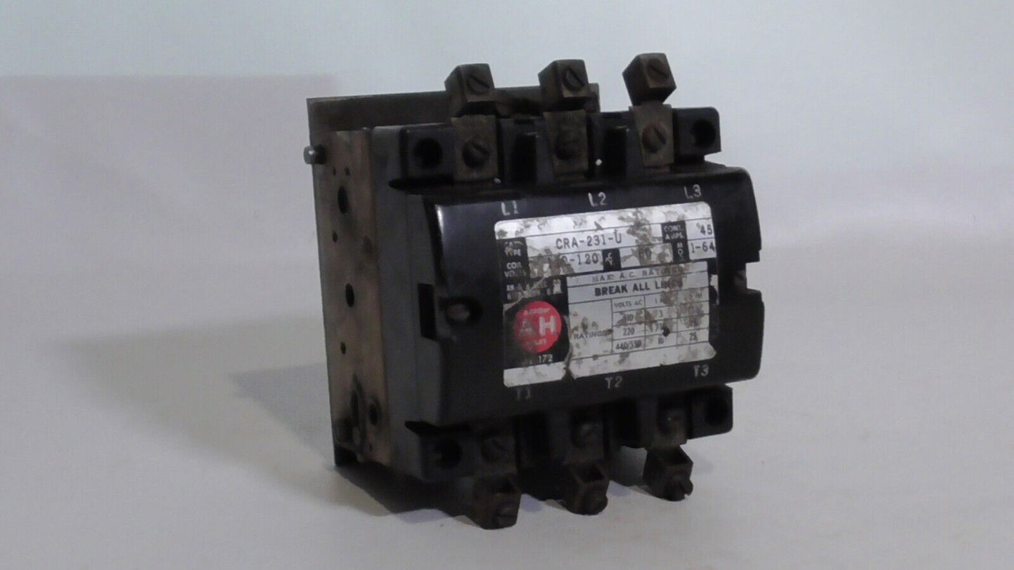 Arrow Hart CRA-231-U Motor Starter 110/120V 60Hz 45A