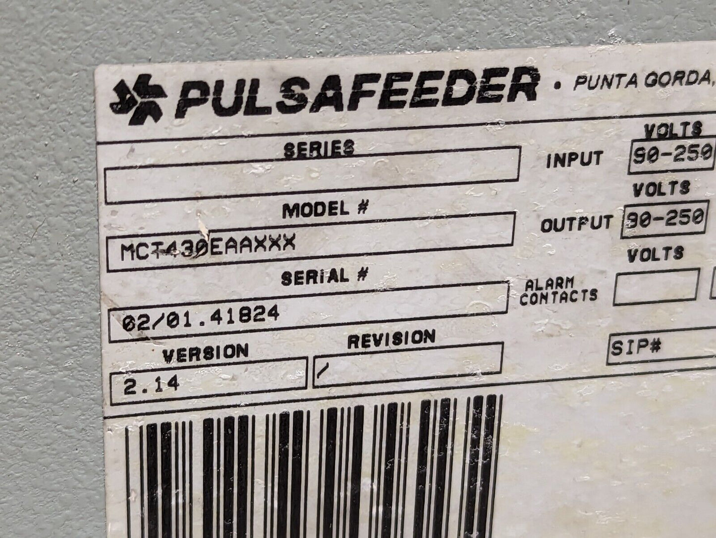 IDEX Pulsafeeder MCT430EAAXXX Pulsatrol Plus