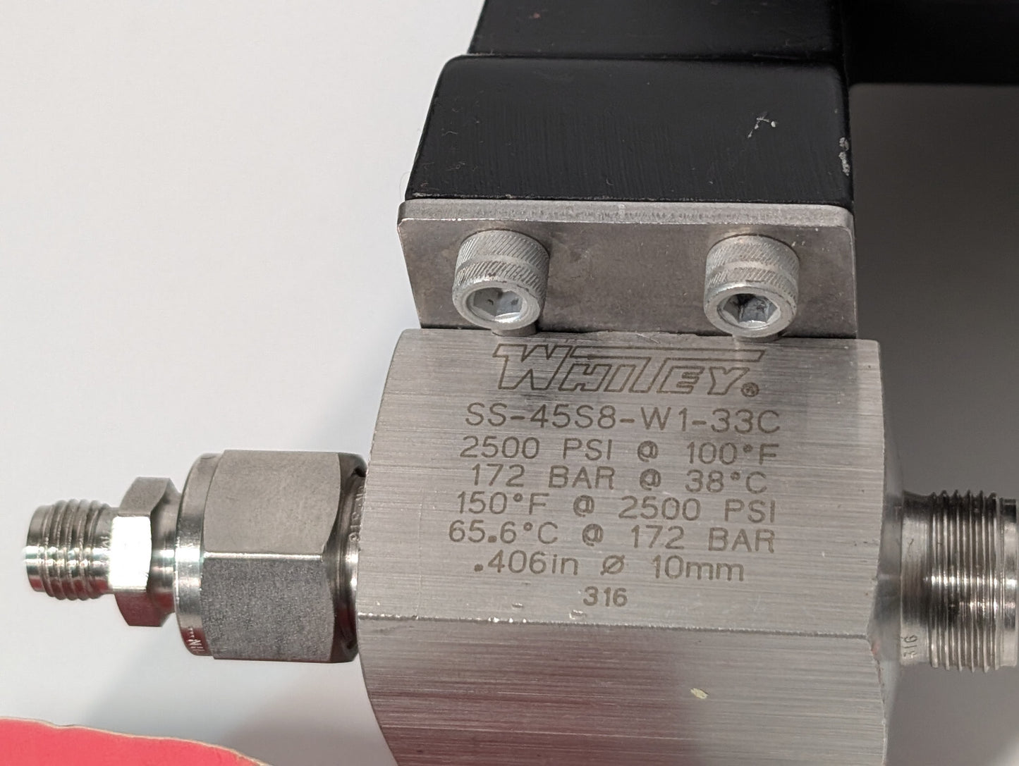 Whitey Co. 133-SR Spring Return Assy SS-45S8-W1-33C Valve -For Parts or Repair-