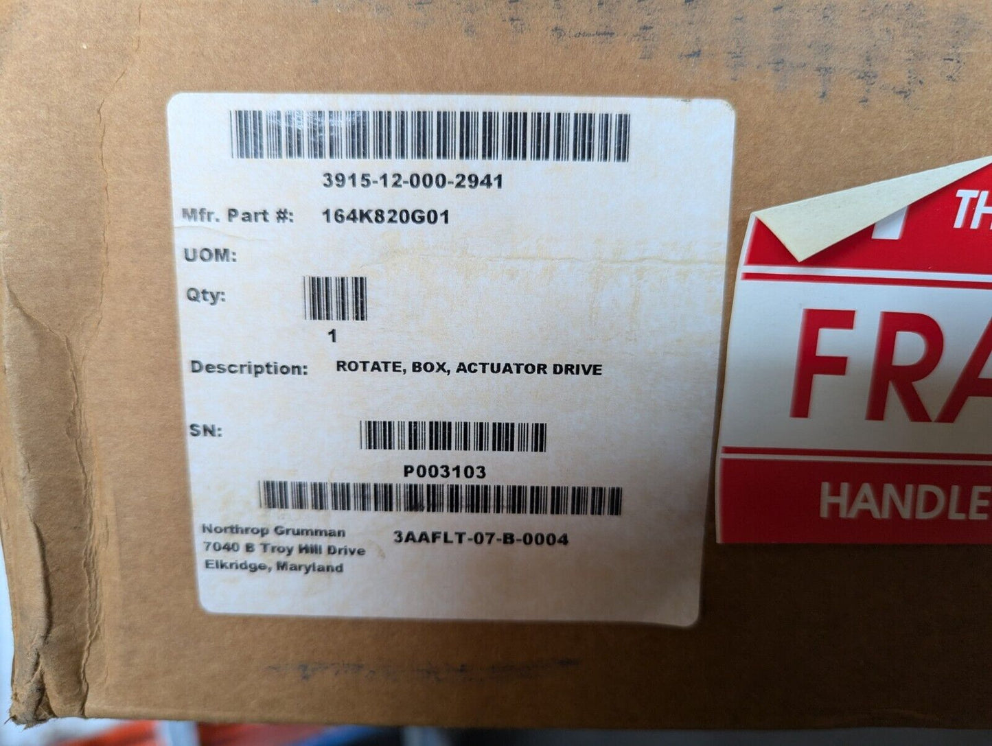 Macron 8676C01 Belt Driven Actuator in Assemblage 3915-12-000-2941 - Free Ship
