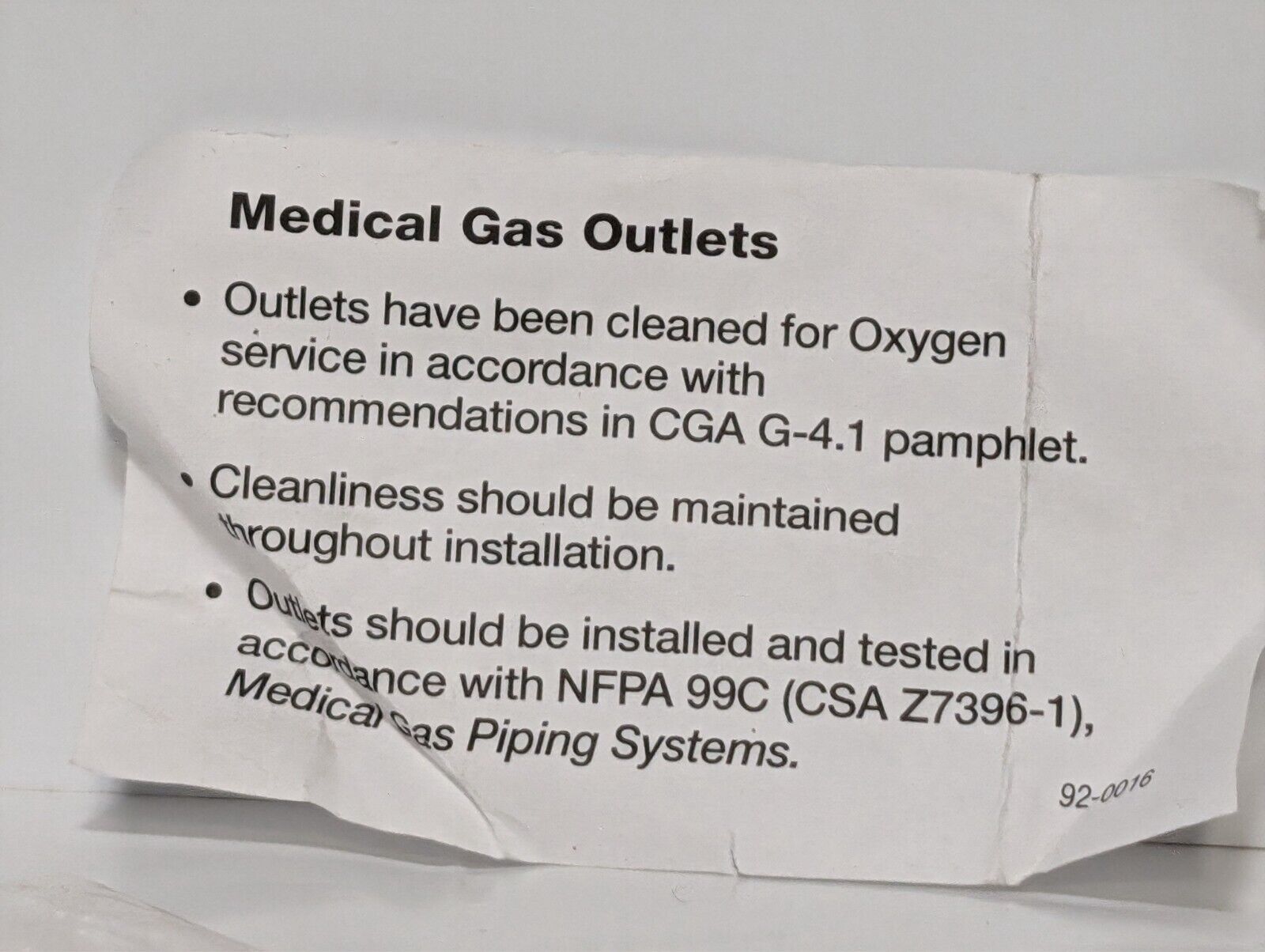 Tri-Tech XA1022-A Medical Vacuum Wall Outlet, Med Vac, 100PSIG maximum, 200 PSIG