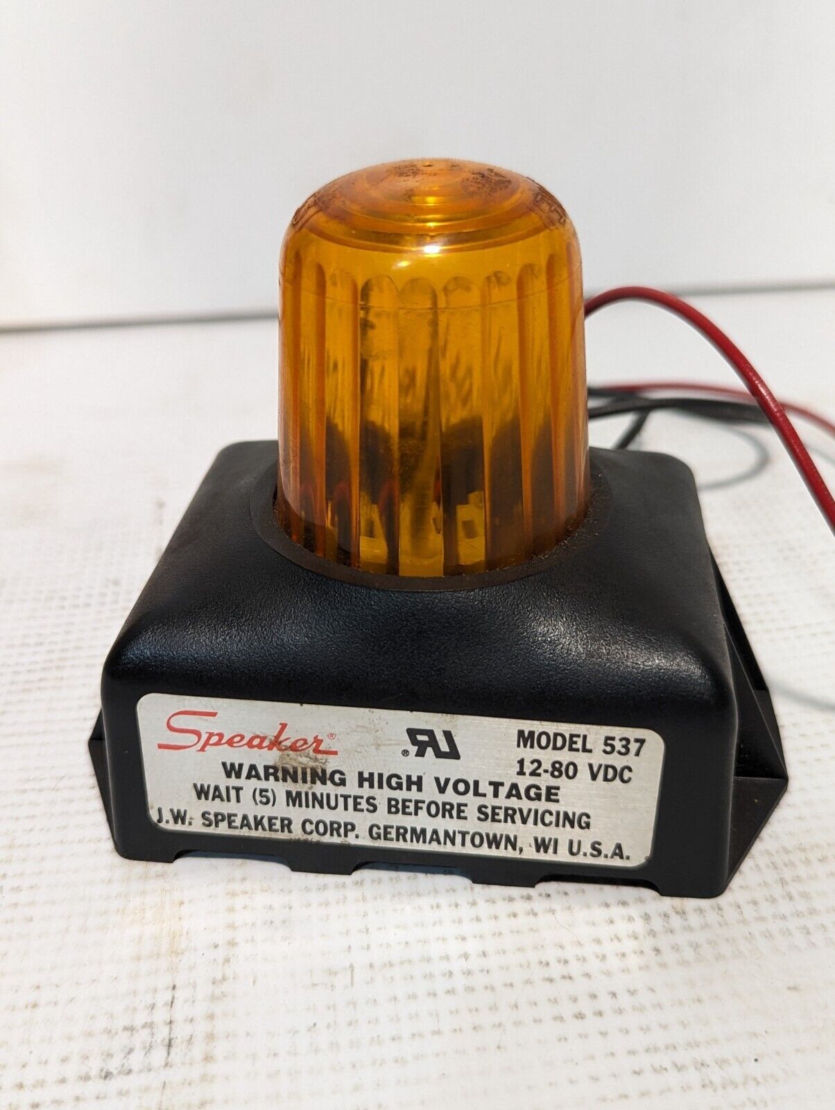 Speaker 537 amber strobe set, 12-80VDC - Free Shipping