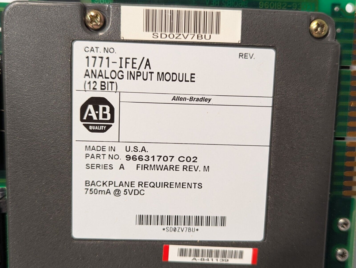 Allen Bradley 1771-IFE Ser A PLC-5 16-Channel Analog Input Module - Free Ship