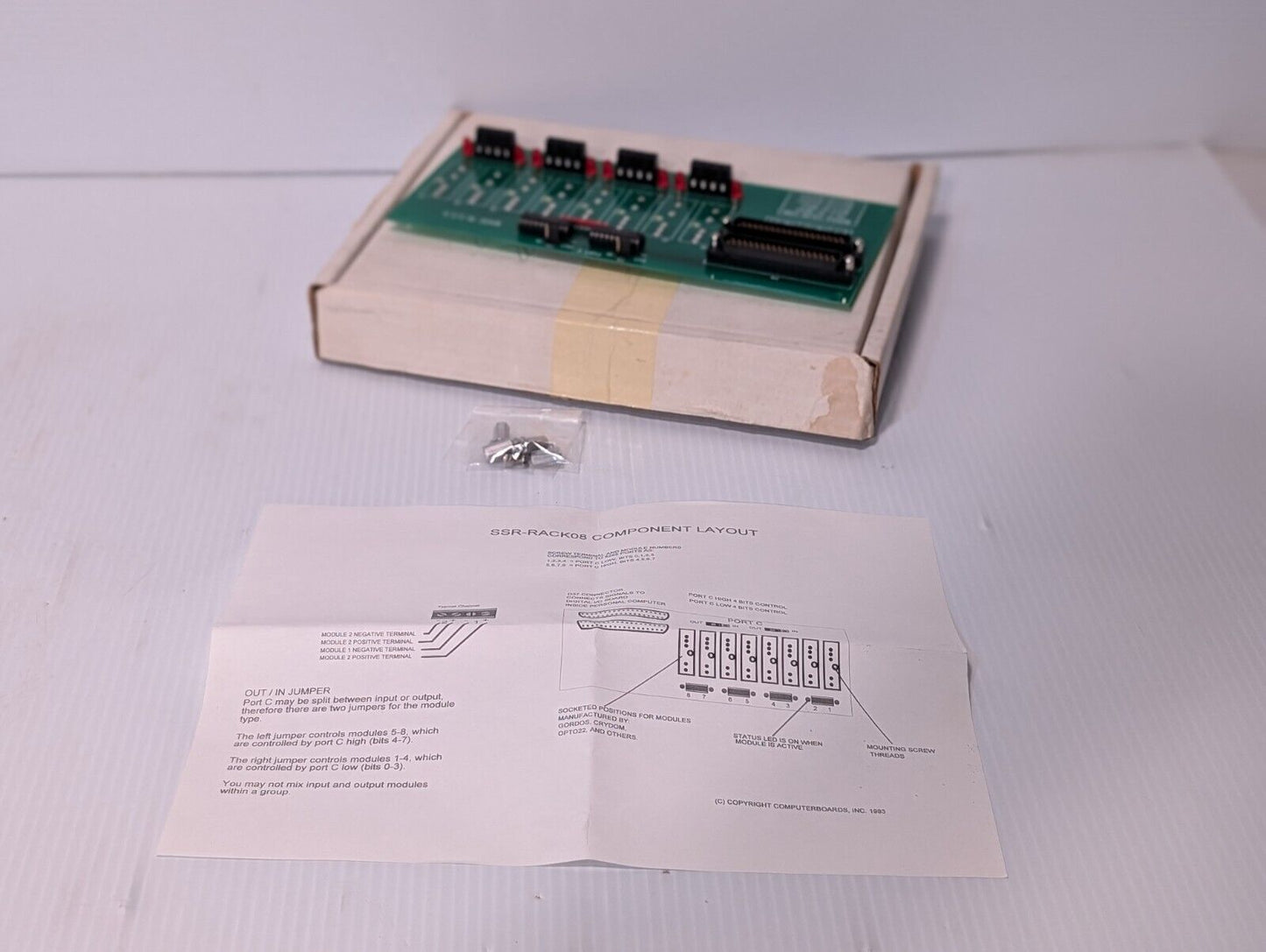 Unbranded Input\Output Circuit Board, SSR-RACK08, P1-0 SRV 1306 - Free Shipping