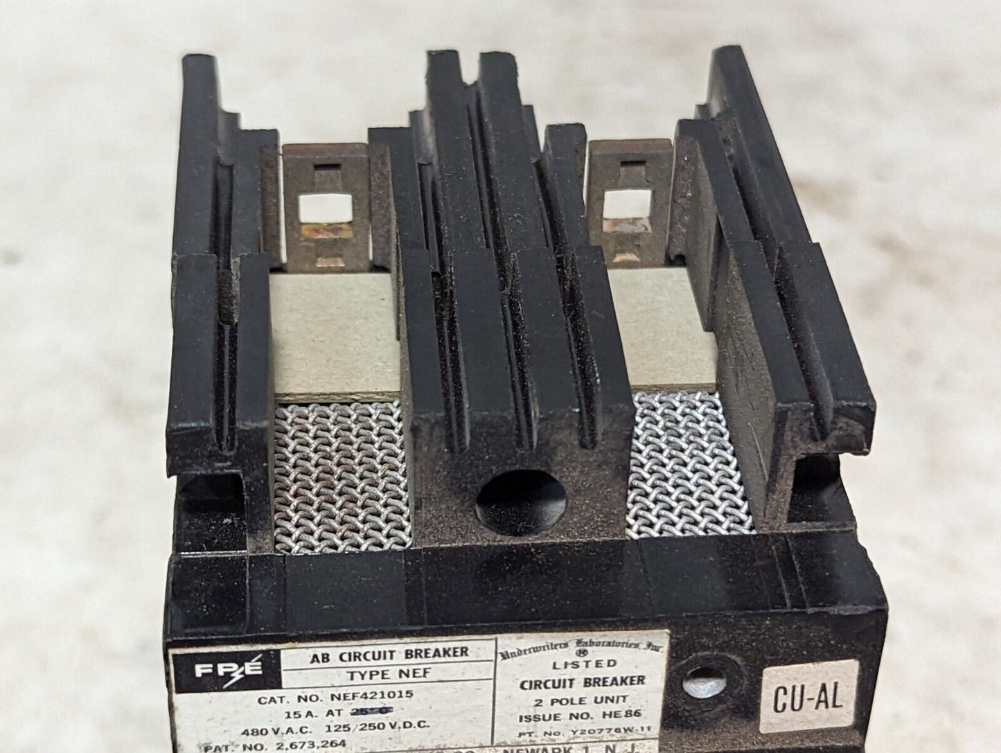 Lot of FPE NEF421015 and NEF421020 circuit breakers, 480VAC, 125/250VDC