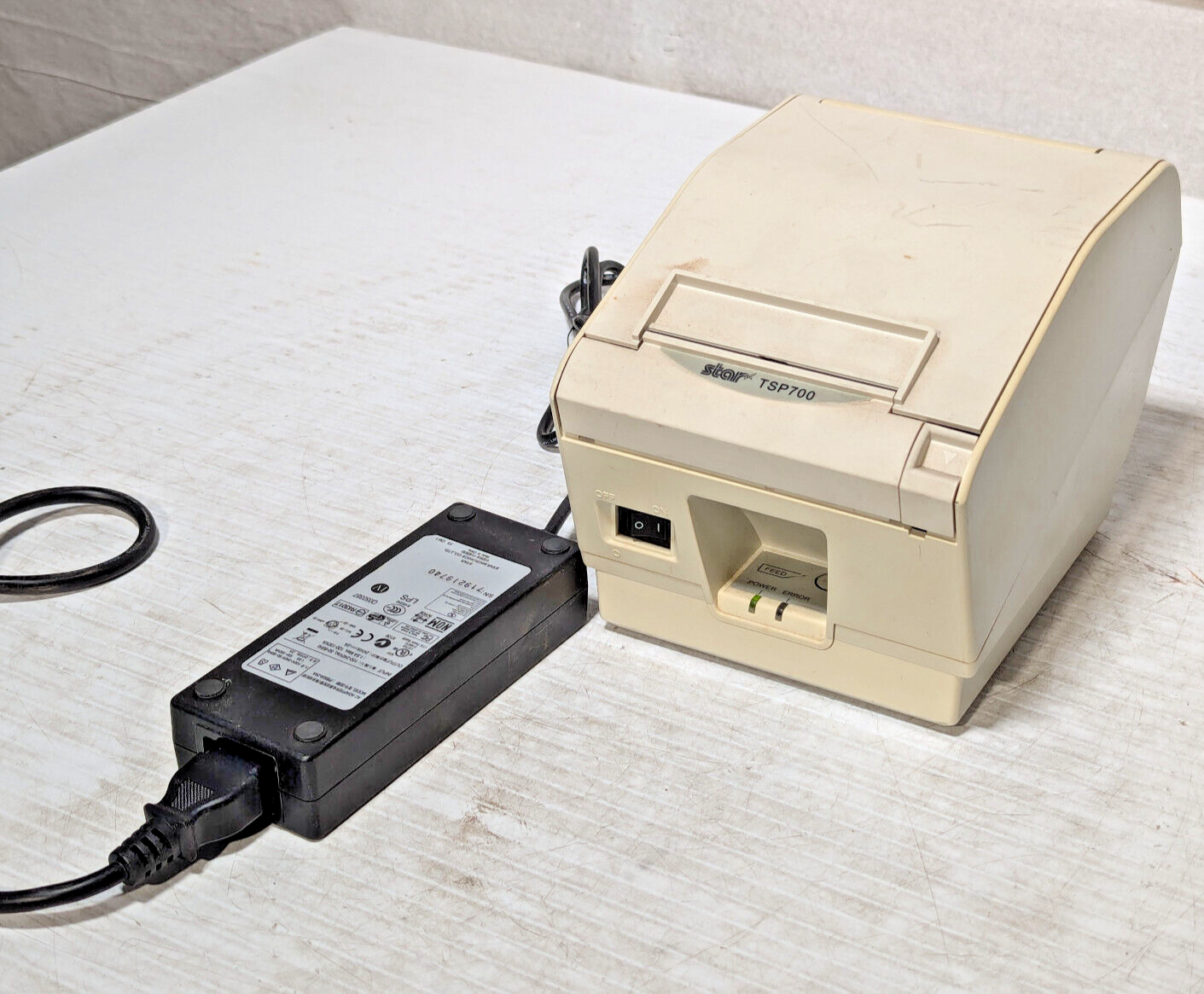 Star TSP700 High Speed Thermal Printer, PS60A Adapter, Receipt, POS, White