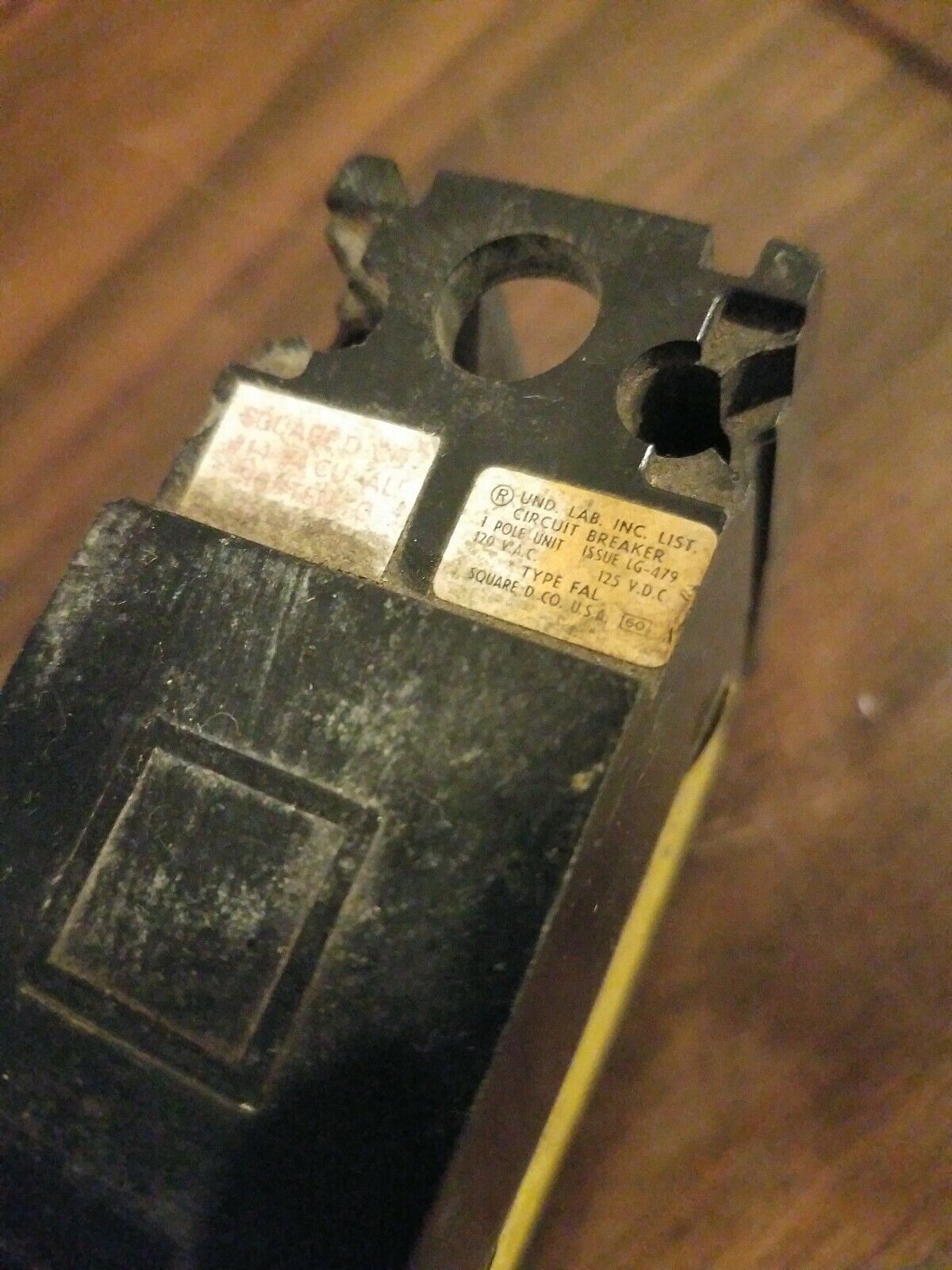 Square D FAL-12020, 20 Amp, 120 VAC, 1-pole circuit breaker