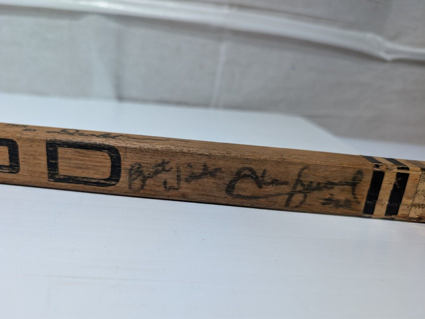 Al Secord Autographed Game Used Sherwood PMP Hockey Stick Hand-Made Drolet