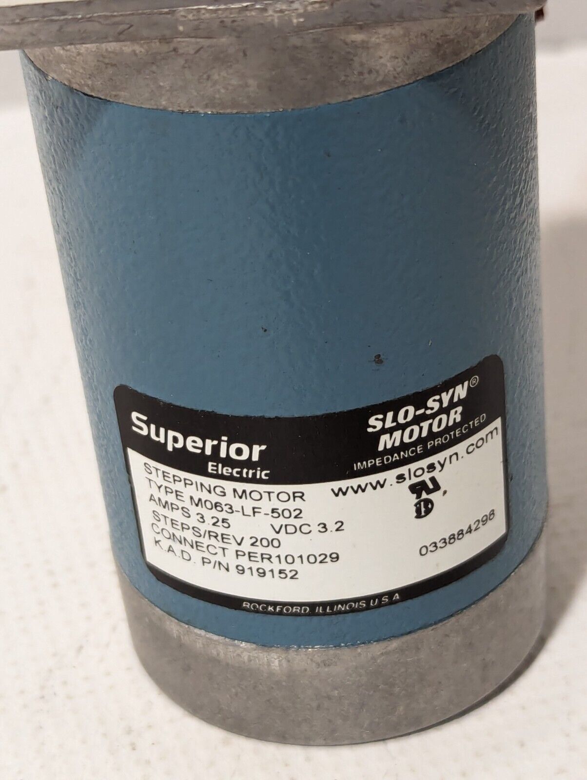 Superior M063-LF-502 Slo-Syn  Stepping Motor, 3.2vdc, 3.25A, 1/4" Shaft Dia.