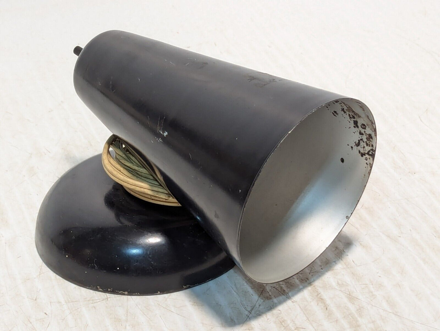Rare Modern Atomic Black Cone Wall Sconce Light fixture Lamp. - Free Shipping
