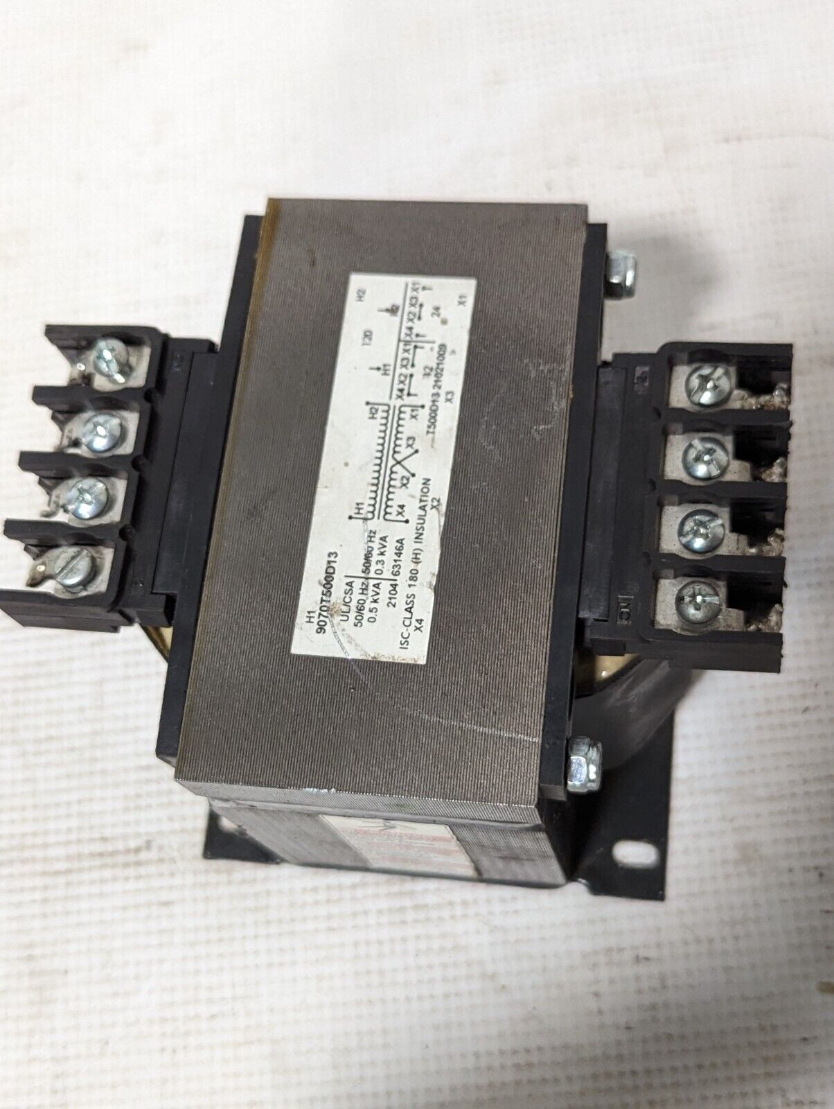 Square D 9070T500D13 Industrial Control Transformer, 500Va, 12/24 VAC