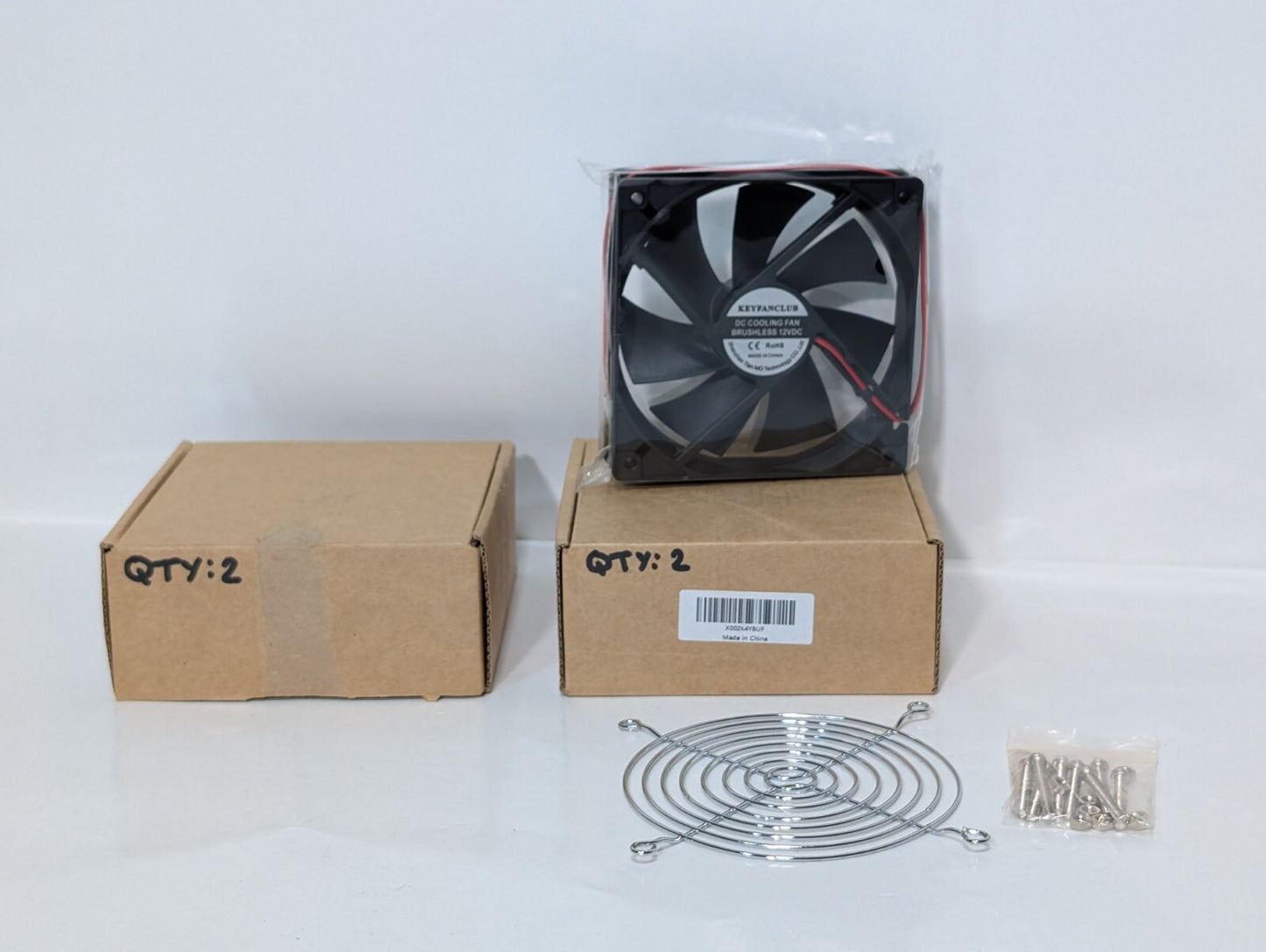 4) KEYFANCLUB 120mm PWM Fan 12v 4-PIN PC Computer Case Cooling Fan Dual 1500RPM
