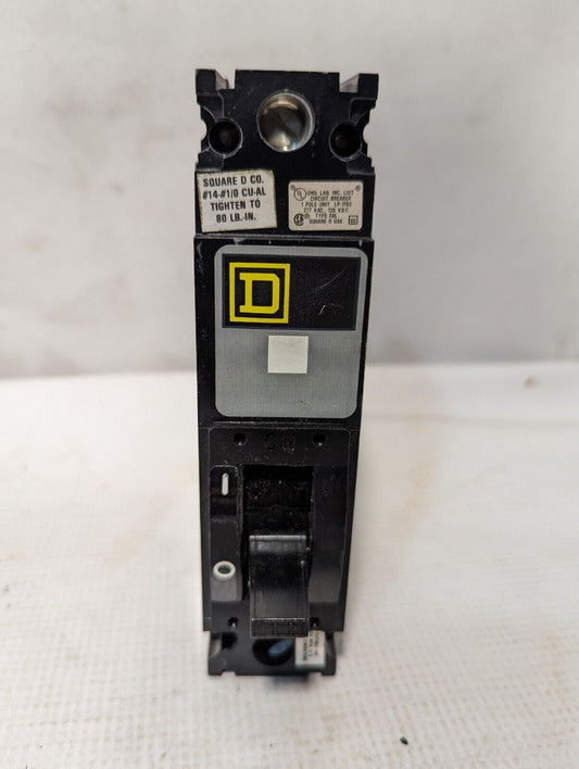 Square D FAL14100 circuit breaker, 100A, 277VAC/125VDC, 1-Pole