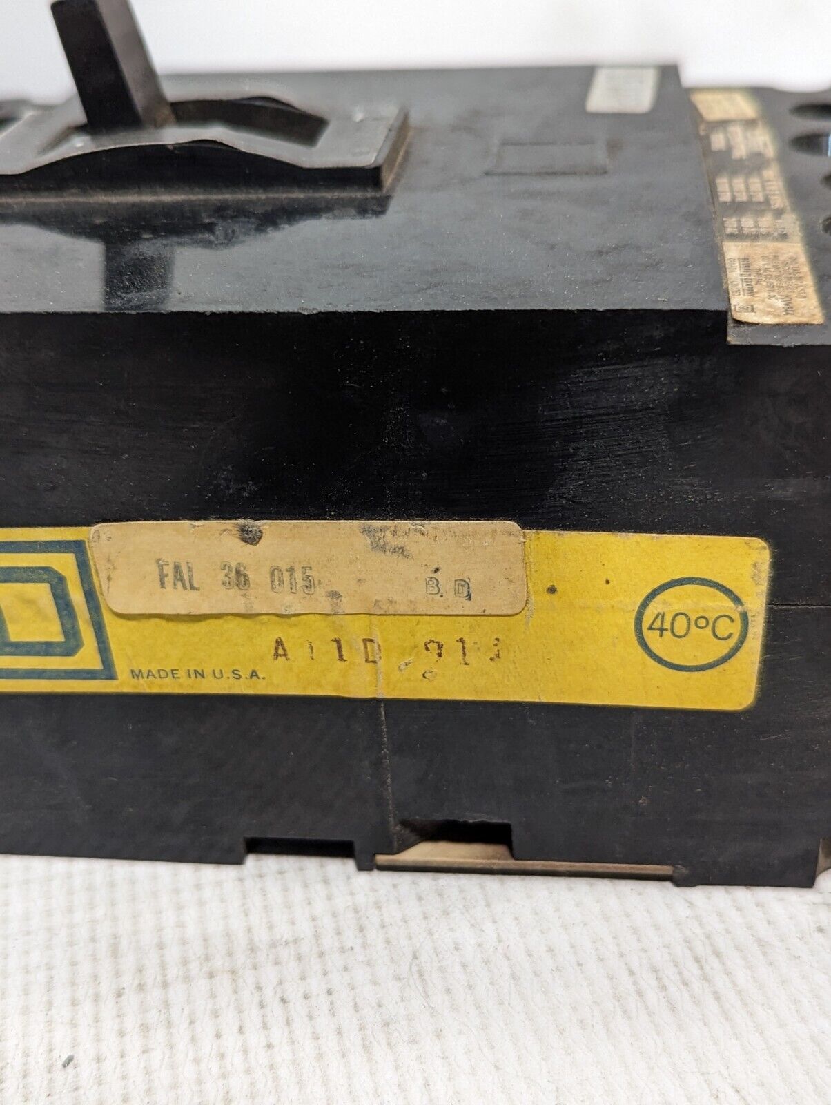 Square D FAL36015 Molded Case Circuit Breaker, 15A, 600v, 3-Pole