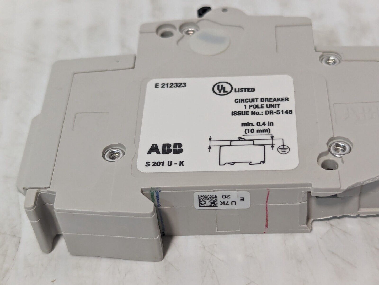 ABB S201U-K20 Circuit Breaker, 20A, 240VAC, 1-Pole - Free Shipping
