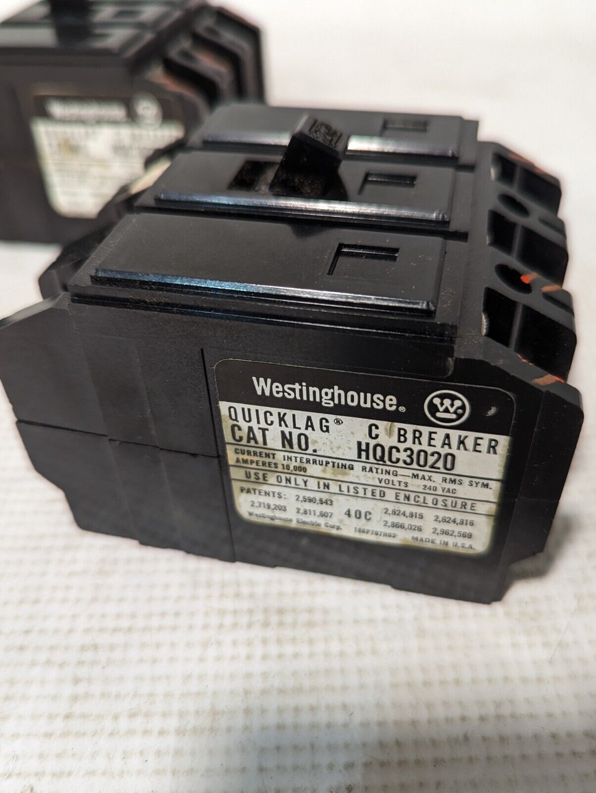 Westinghouse HQC3020 Circuit Breaker, 20A, 240VAC, 3-Pole - Free Shipping