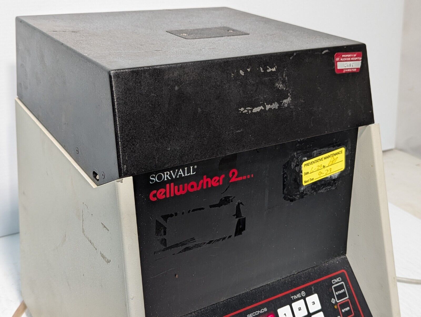 Sorvall CW2 Cellwasher 2 Centrifuge, 3200rpm, 350w, 115v @ 60Hz with power cable