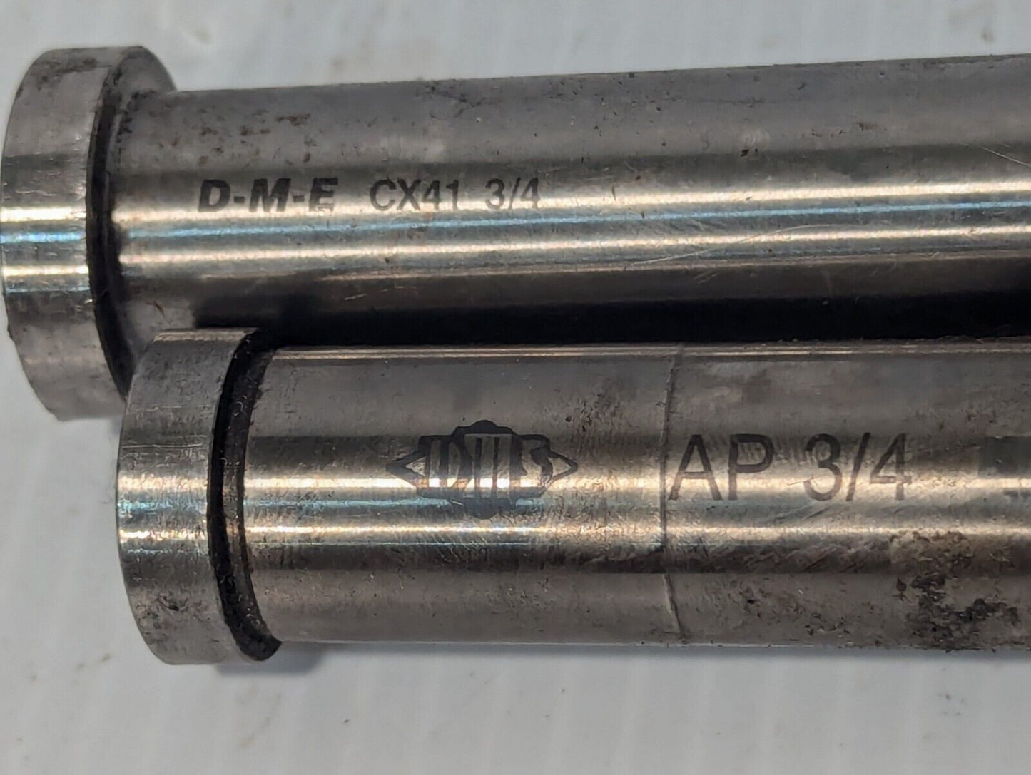 2 Pieces - Core Pins .75" in Diameter, Marked D-M-E CX31 / DMS AP 3/4 -Free Ship