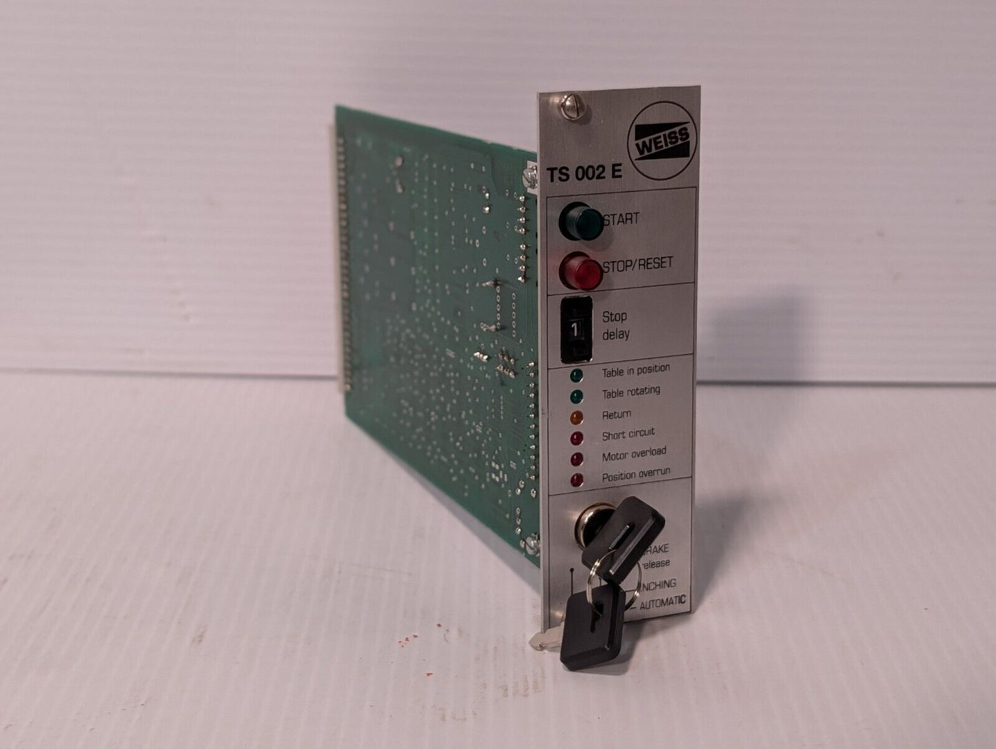 *Weiss TS-002-E Indexing Table Control Board Card 24-Volt*