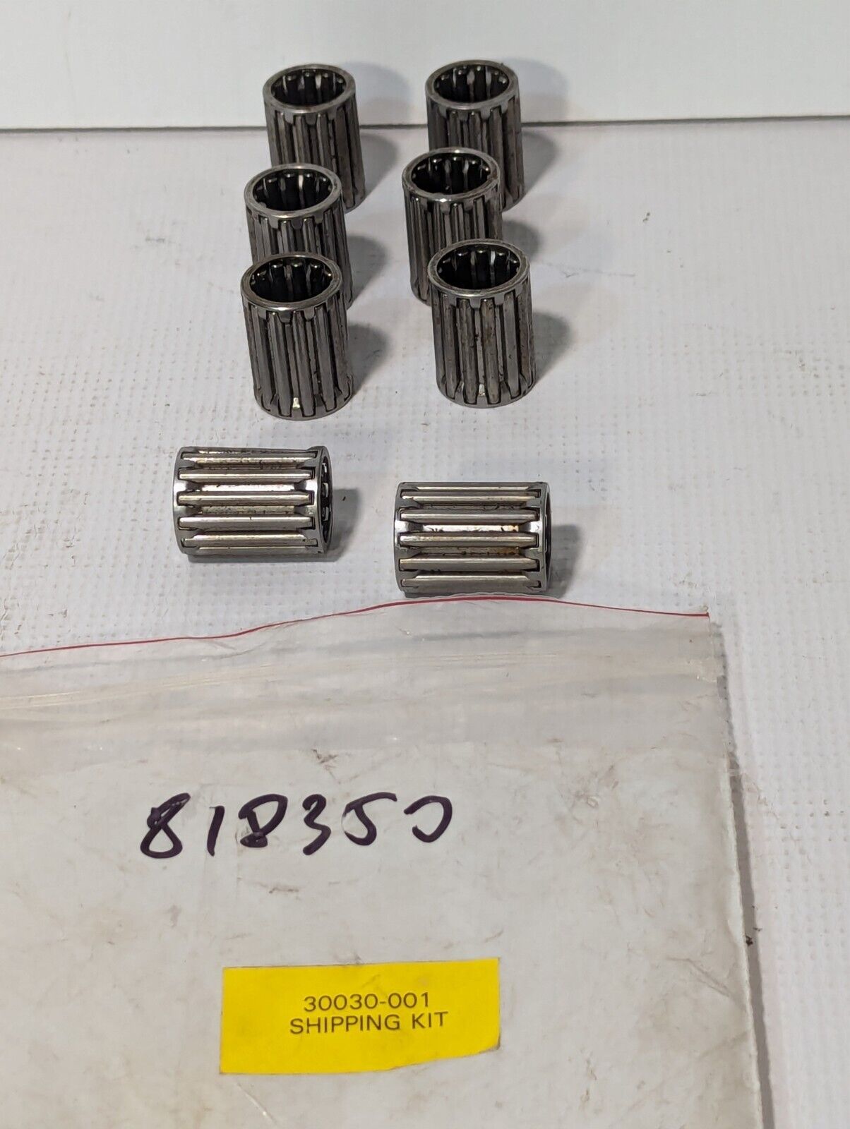 Lot of 8 Unbranded Needle Roller Bearings, 1-3/16 inch tall, 5/8 inch ID