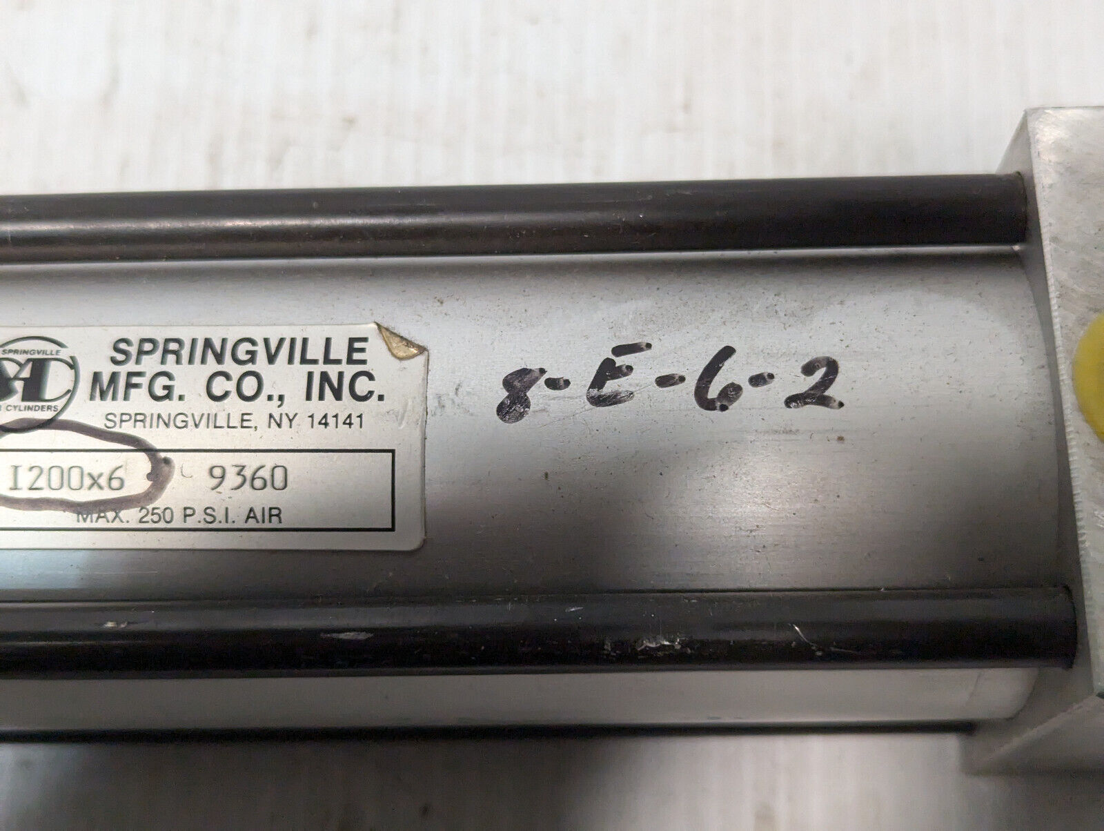 Springville Mfg I200x6 Pneumatic Cylinder -Made in USA- Free Shipping