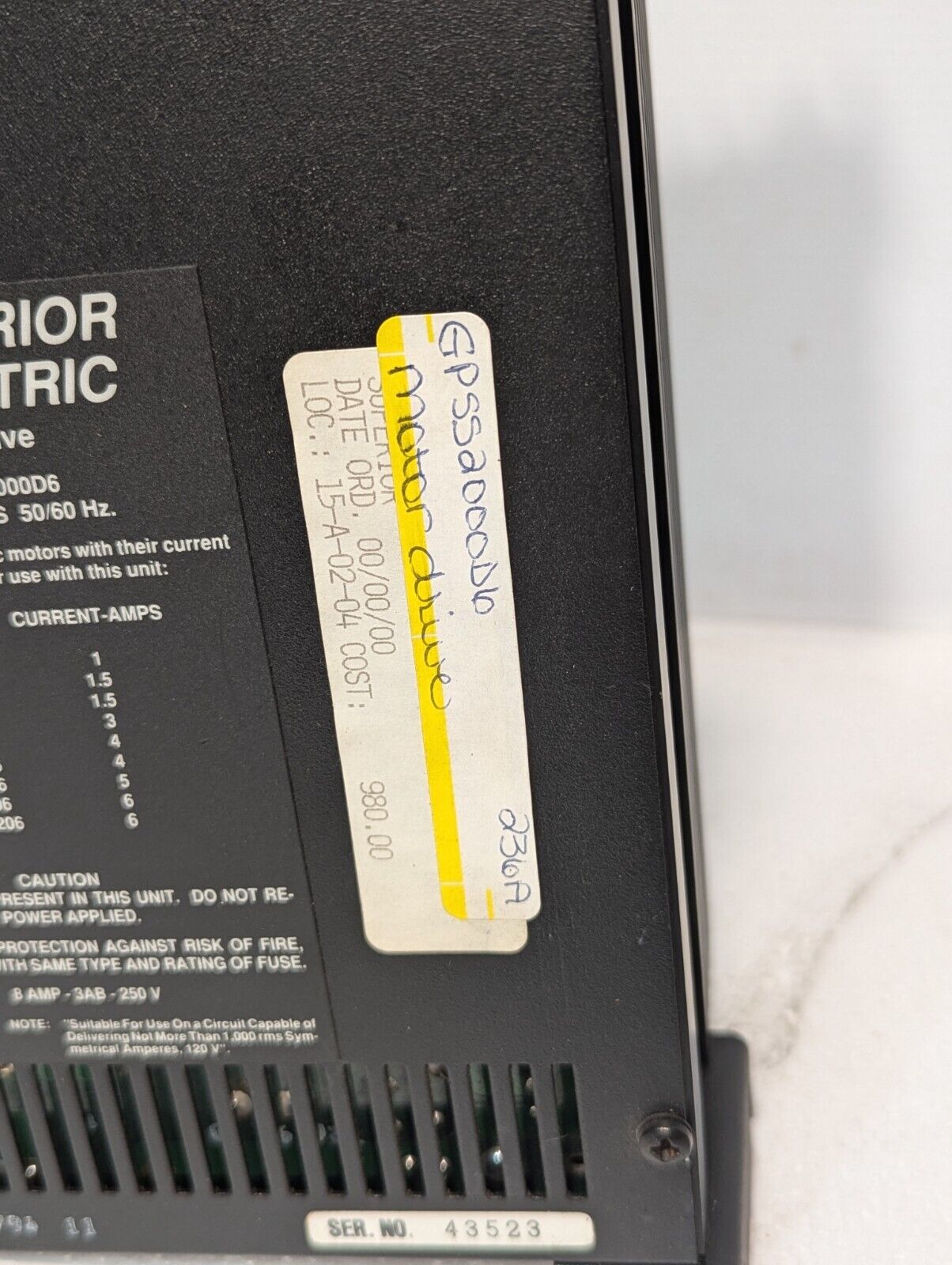 Superior Electric SS2000D6 Slo-Syn 2000 Motor Drive -  Free Shipping + Returns