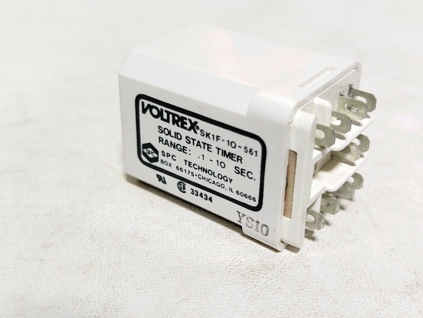 SPC Voltrex SK1F-10-561 solid state timer, range .1-10sec in original box