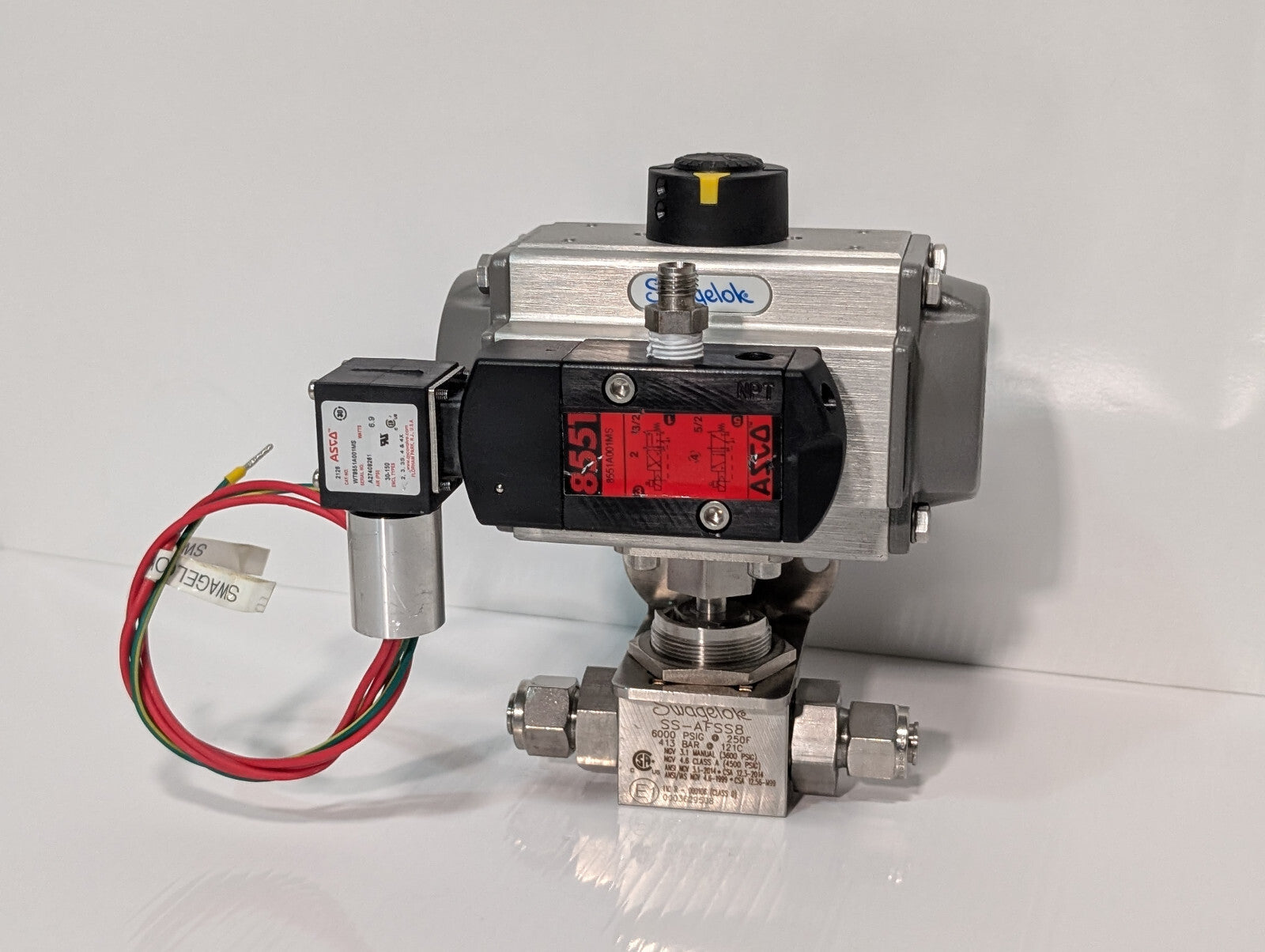 Swaglok MS-A30-4-DIN Spring Return Assy SS-AFSS8 Control Valve ASCO WT8551A001MS