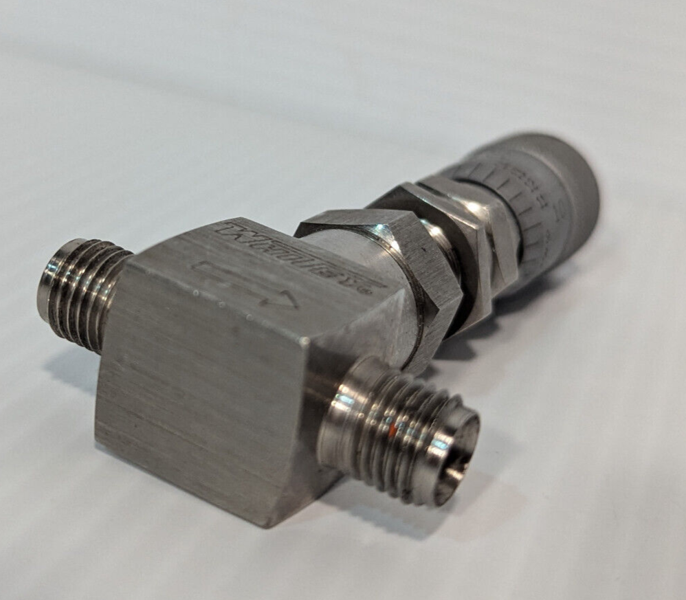 Whitey SS-22RS4 Stainless Steel High Precision Metering Valve, N2 Flow Control