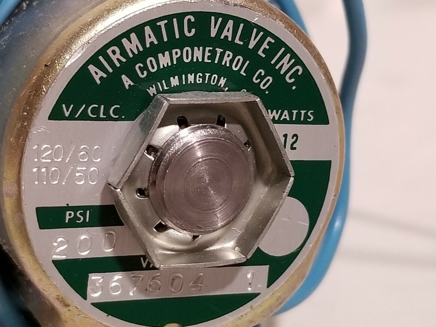 Airmatic Valve 367604, 200PSI, 110/120VAC, 12 watts
